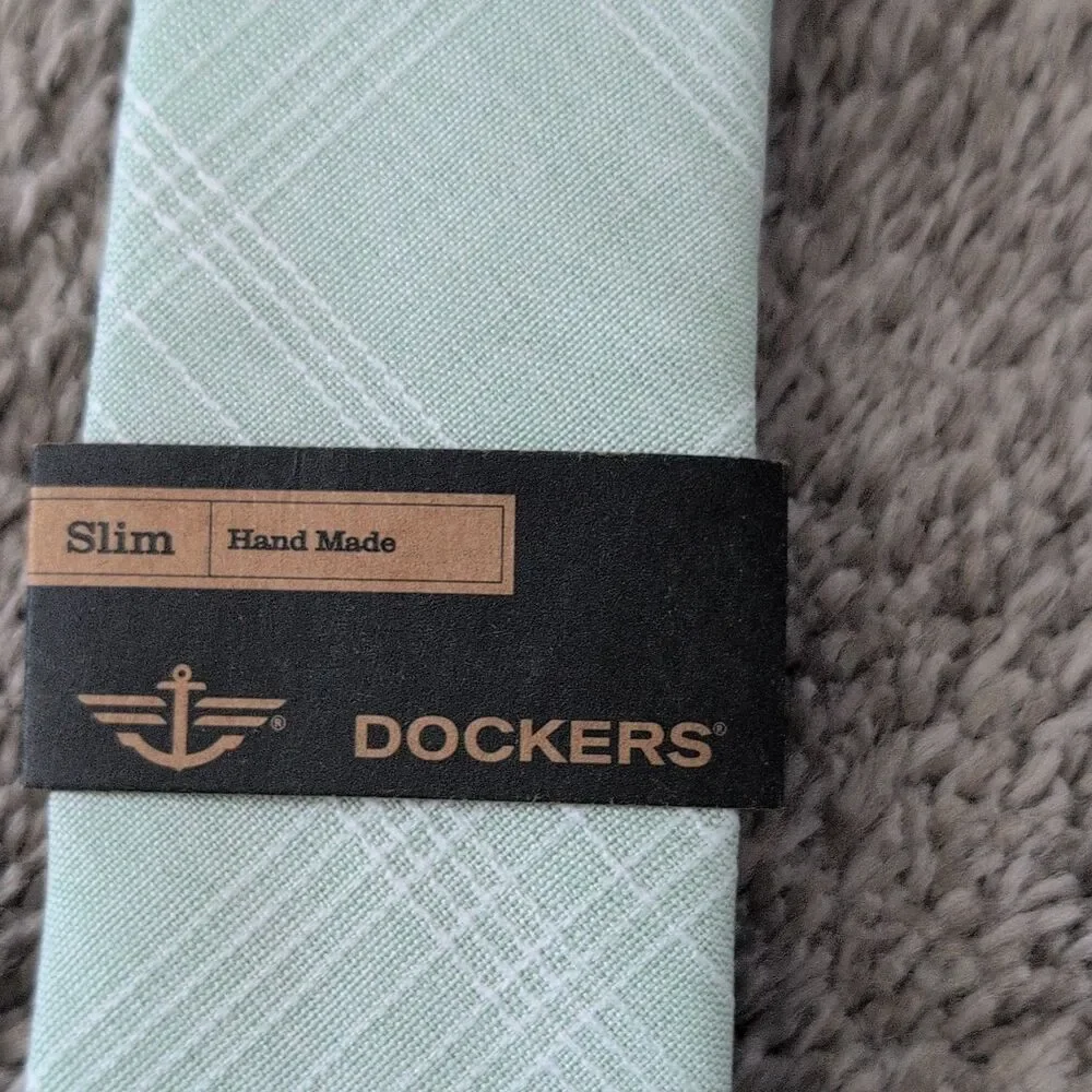DOCKERS Handmade Slim Skinny Men's Ties Plaids & Checks Multicolor Lot of 3 New